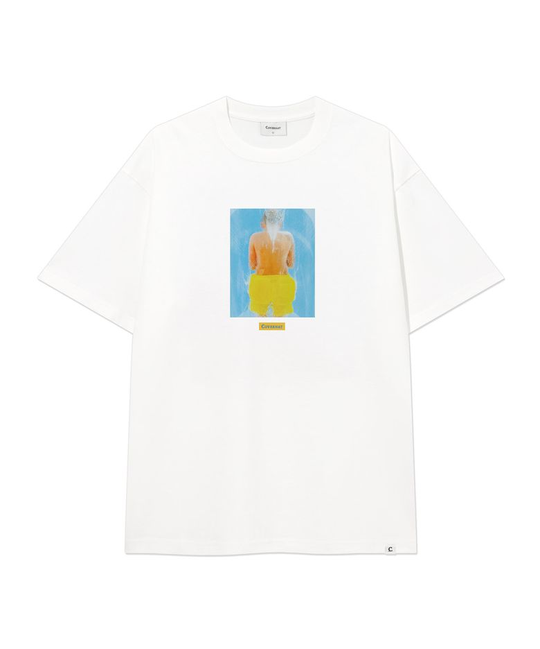 [YOSIGO] 슬라이드 크루즈 티셔츠 White