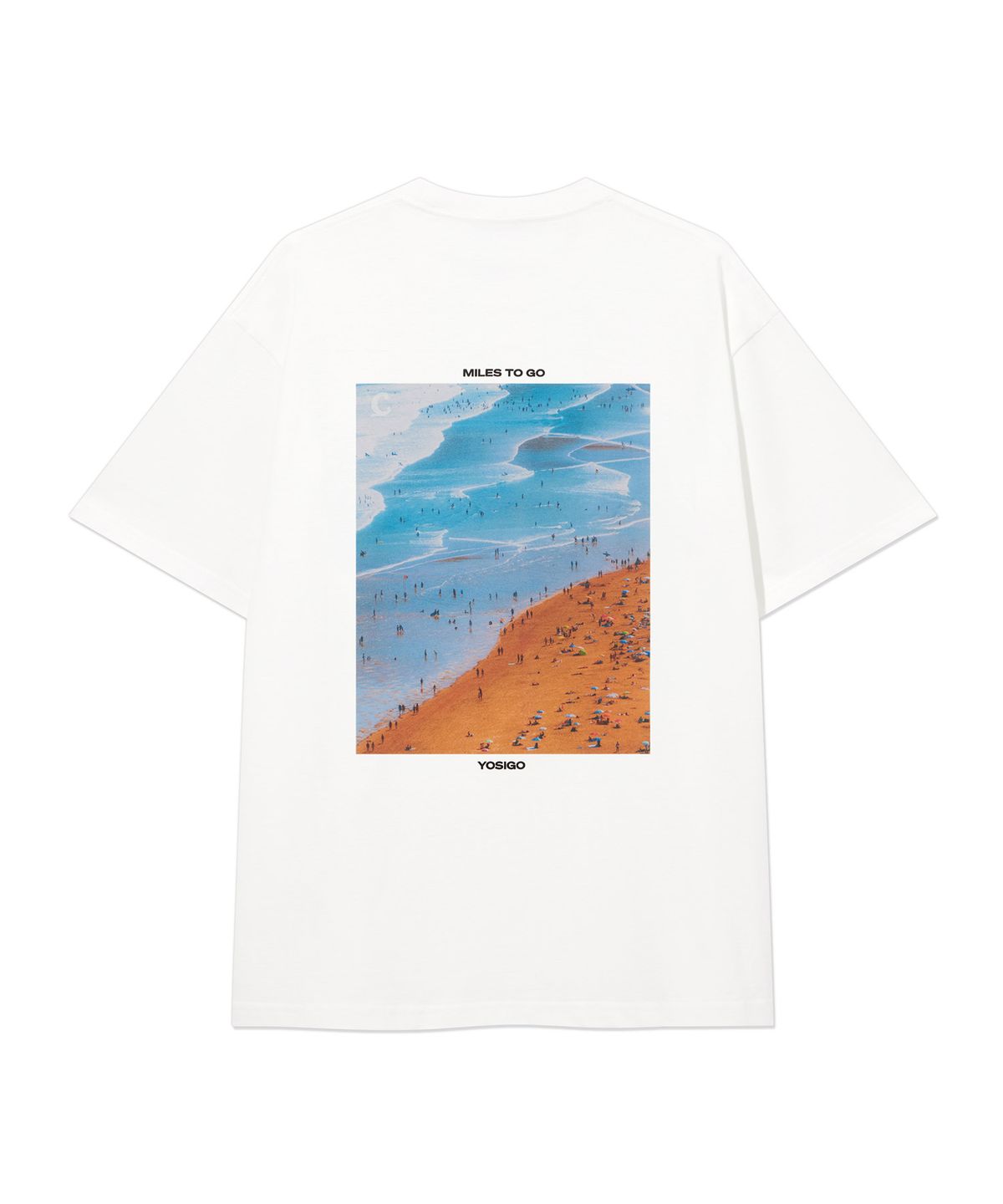 커버낫(COVERNAT) [YOSIGO] 샌드 앤 웨이브 티셔츠 White