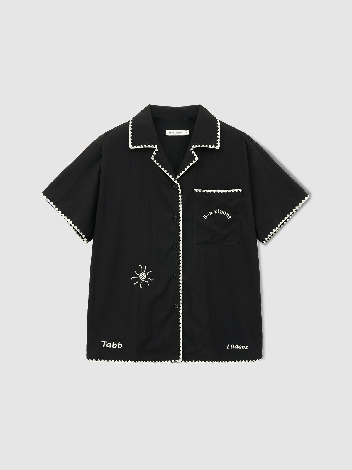탭루덴스(TABBLUDENS) Ludens Open Collar Shirt Black