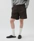 WRINKLED SHORT PANTS - BROWN