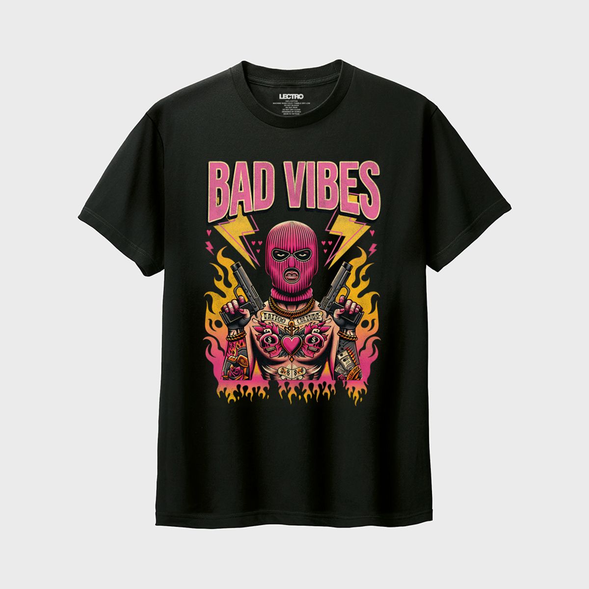 렉트로(LECTRO) BAD VIBES  T-SHIRTS