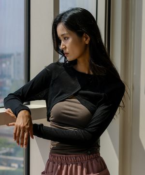 여성요가복 베일 터치 볼레로 3TT5378