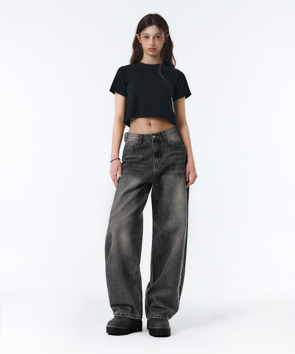 랜덤오프(RANDOMOFF) BTB : BREEZE WASHING JEANS [ASH CHARCOAL]