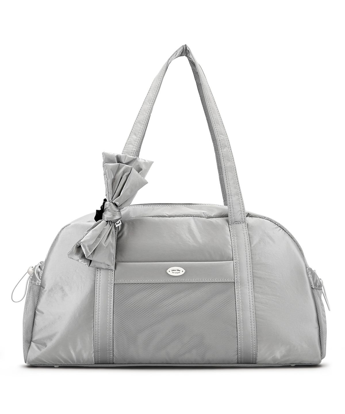 라임라이크(LIMELIKE) 모니 더플백 Glossy Silver