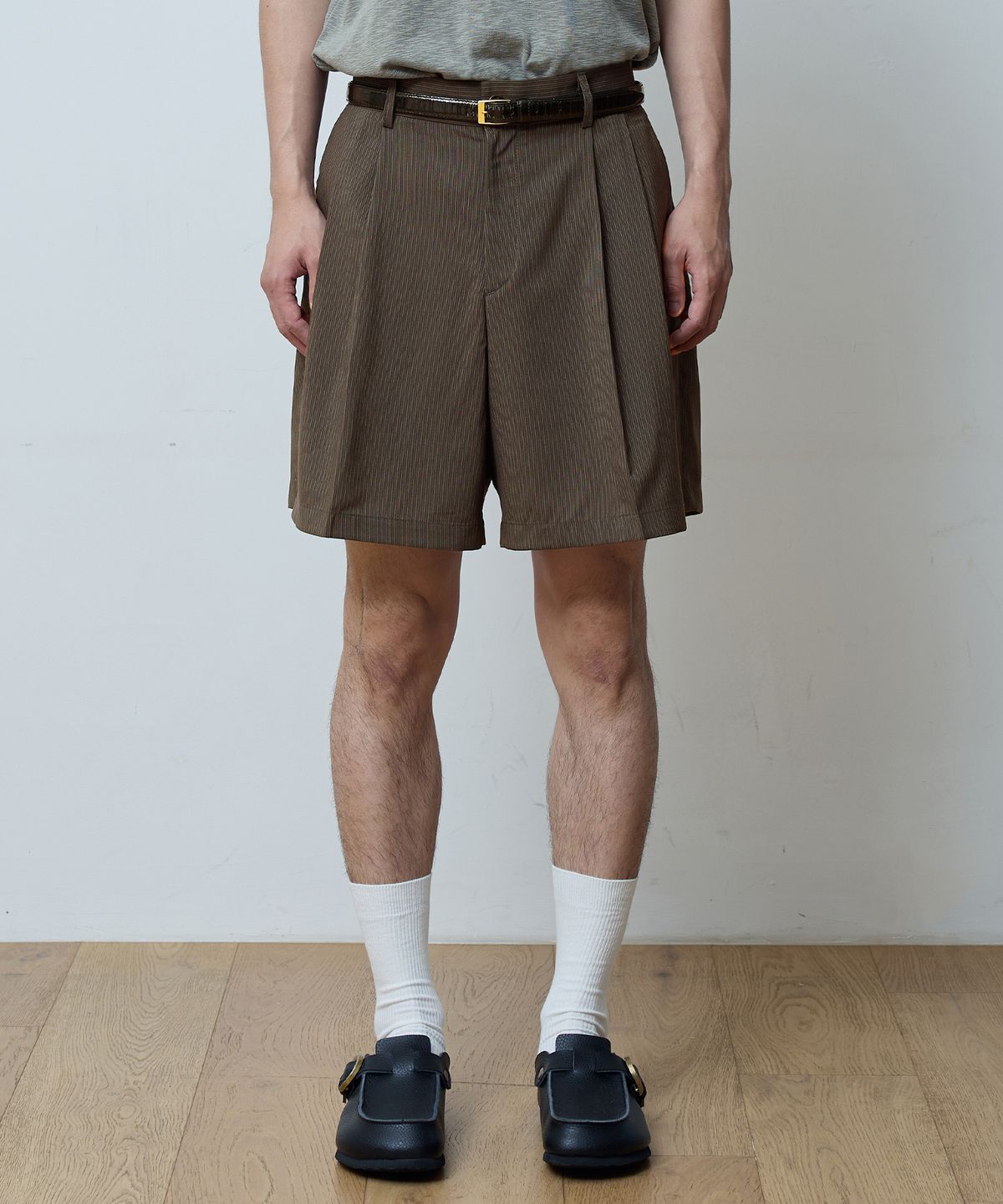 발루트(BALLUTE) LAZY SUNDAY STRIPE SHORTS (DARK BEIGE)