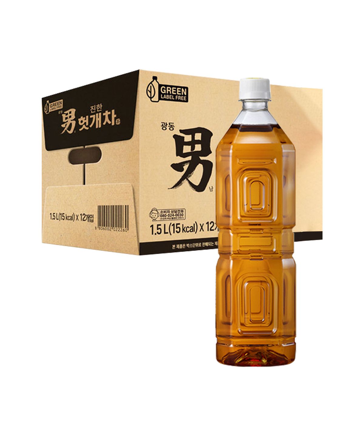 광동제약(KWANGDONG) 광동 진한 헛개차 무라벨 1.5L 12입