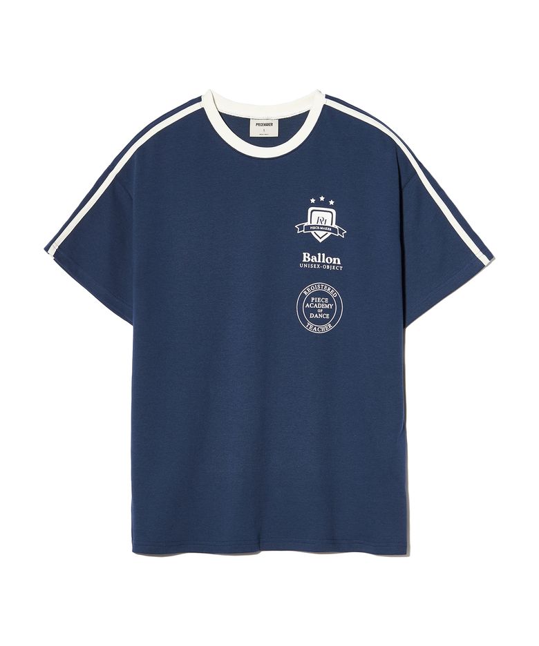 [2TYPE] TRACK JERSEY HEAVY COTTON TEE (NAVY)