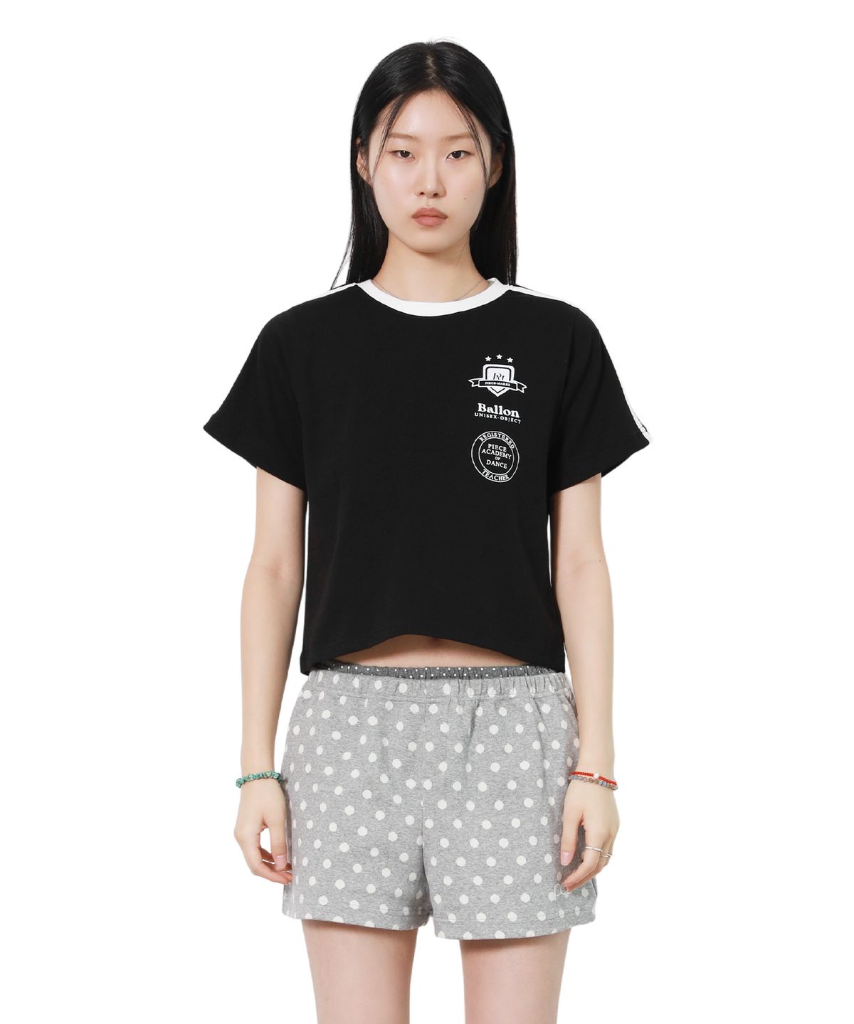 피스메이커(PIECE MAKER) [2TYPE] TRACK JERSEY HEAVY COTTON TEE (BLACK)