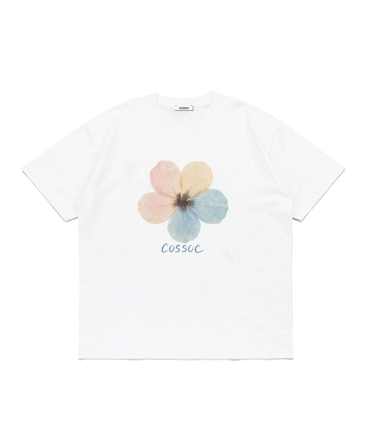 코소(COSO) 뷰티 플라워 반팔 티셔츠 (WHITE)