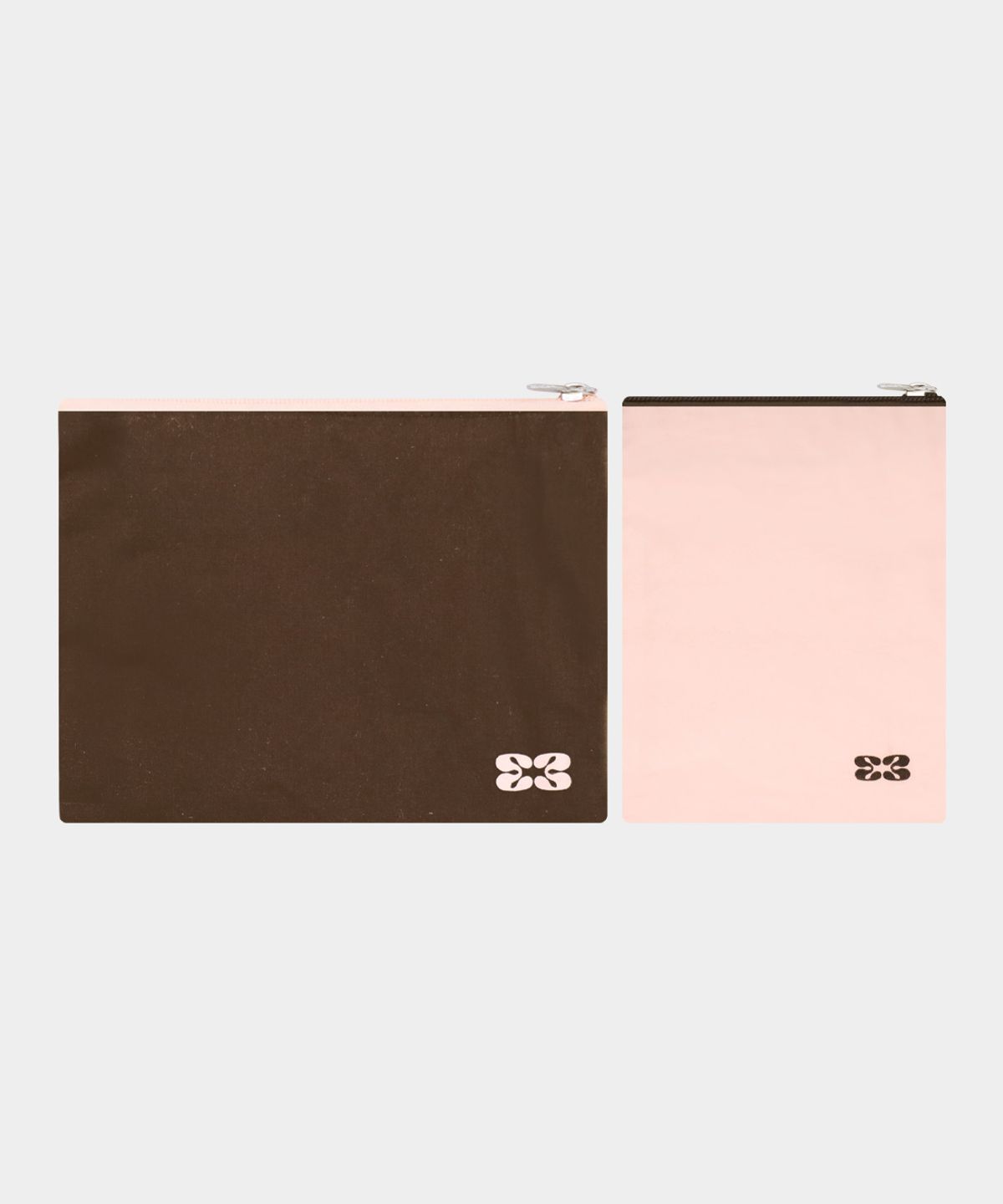 키시닝(KISYNING) Travel Puchi Pouch Set (Brown+Pink)