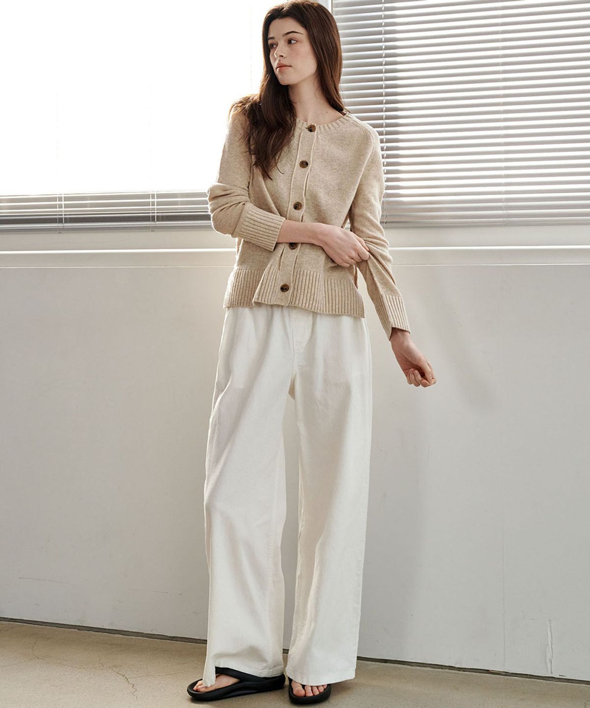 마롭(MALOUPE) 9144 경량 밴딩 데님 (화이트)