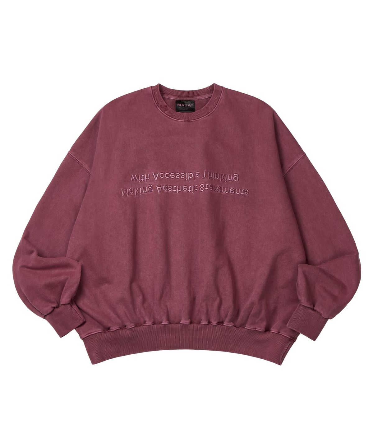 마사트(MASAT) P.Basic cross Sweatshirt _ Solid pink