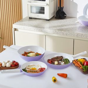 더 퀀 포토프 퍼플 IH 세라믹코팅 프라이팬/궁중팬(24팬/28팬/28웍) 7type