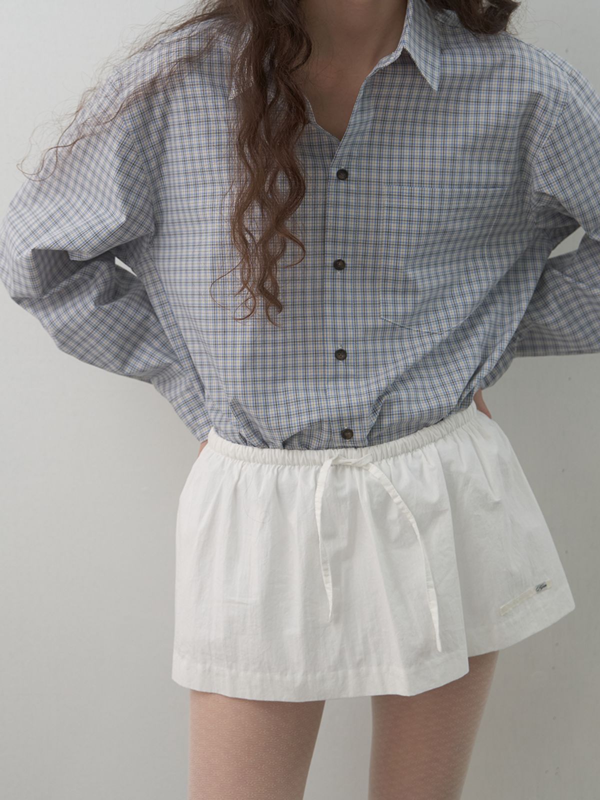기준(KIJUN) Pure Layered Shorts Off-White