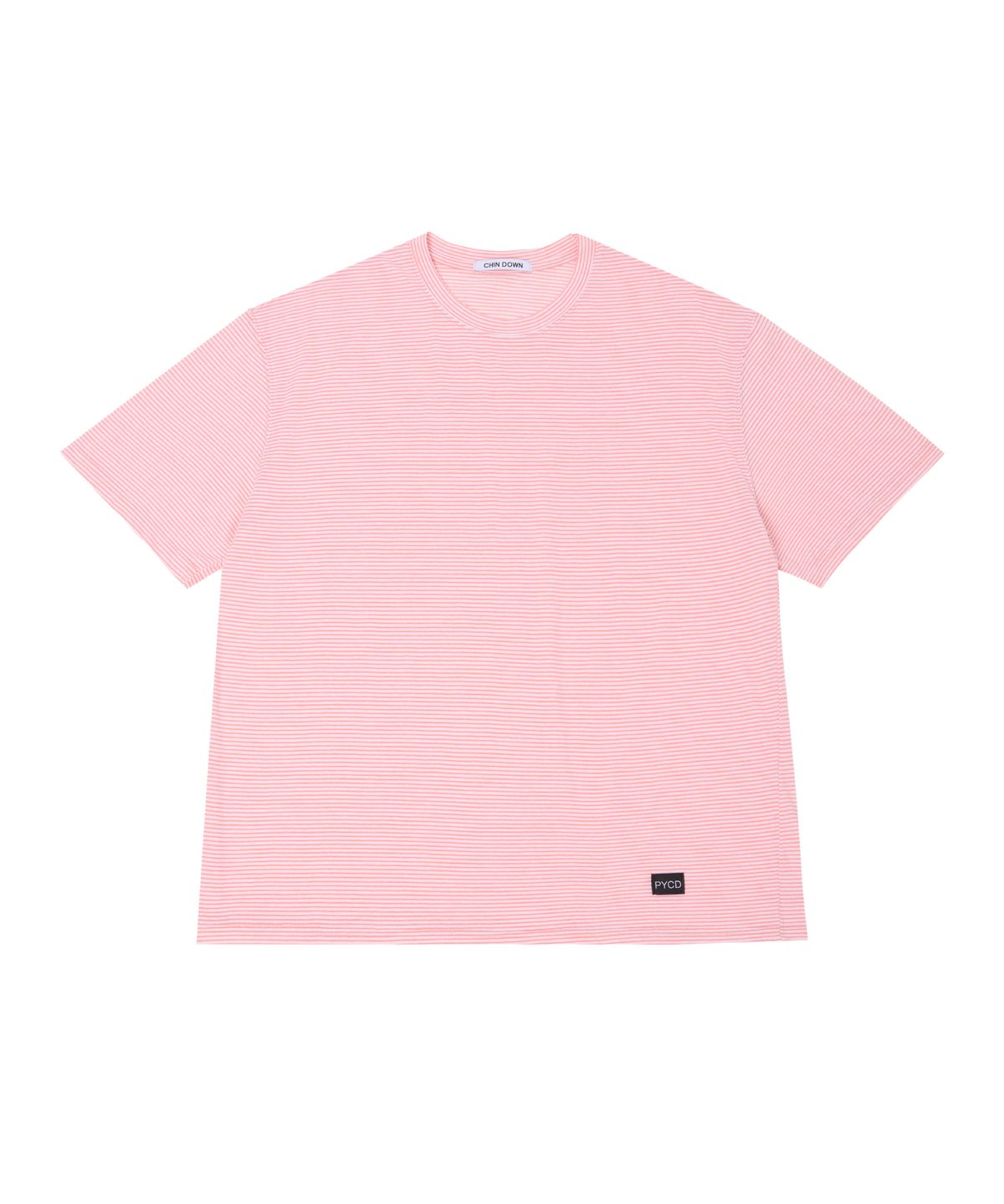 친다운(CHIN DOWN) PYCD STRIPE TEE (APRICOT)