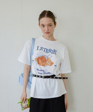 RIBBON CROISSANT T-SHIRTS_WHITE