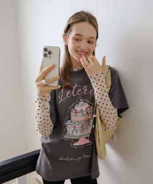 SWEET CAKE T-SHIRTS_CHARCOAL