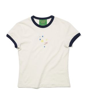 (W) STAR FLAG RINGER T-SHIRTS - BLUE