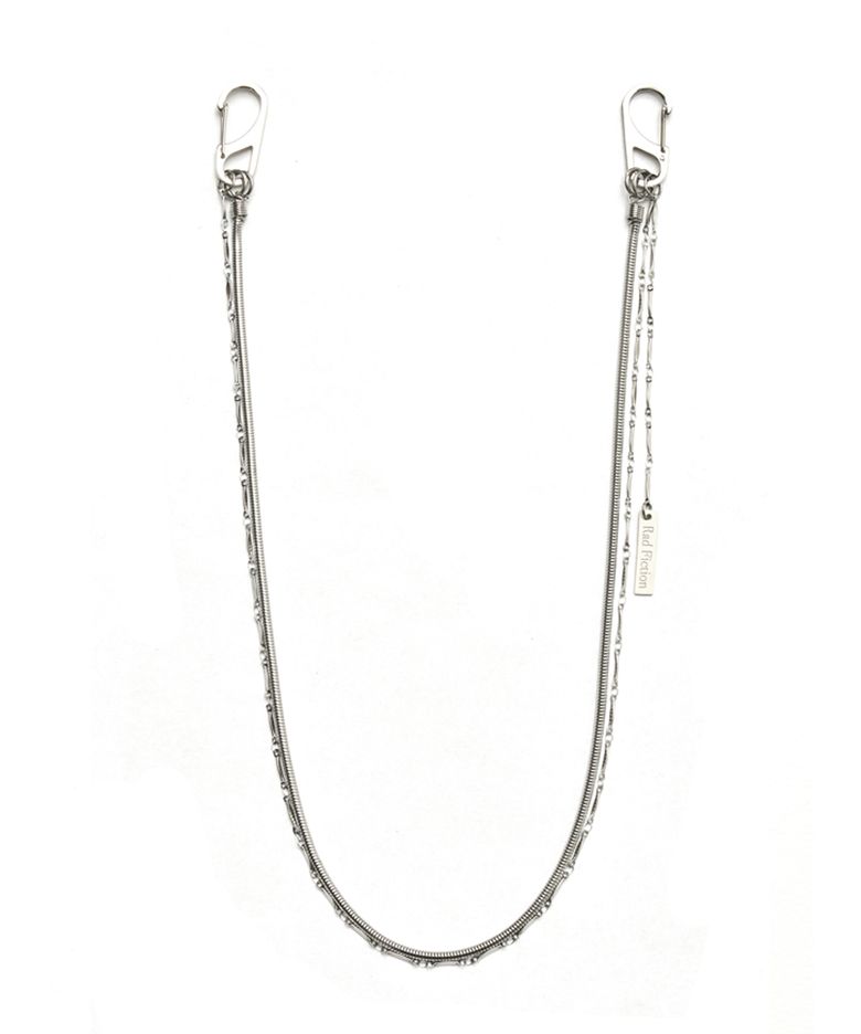 ERIS SNAKE CHAIN LAYERED KEY CHAIN / SILVER