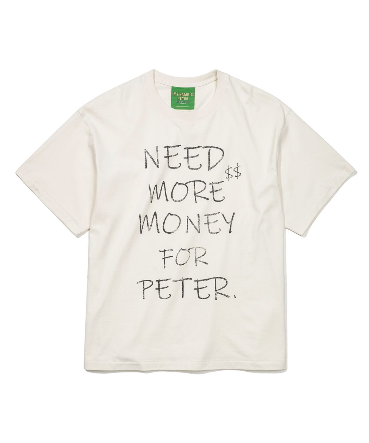 마이네임이즈피터(MYNAMEISPETER) MONEY T-SHIRT - WHITE