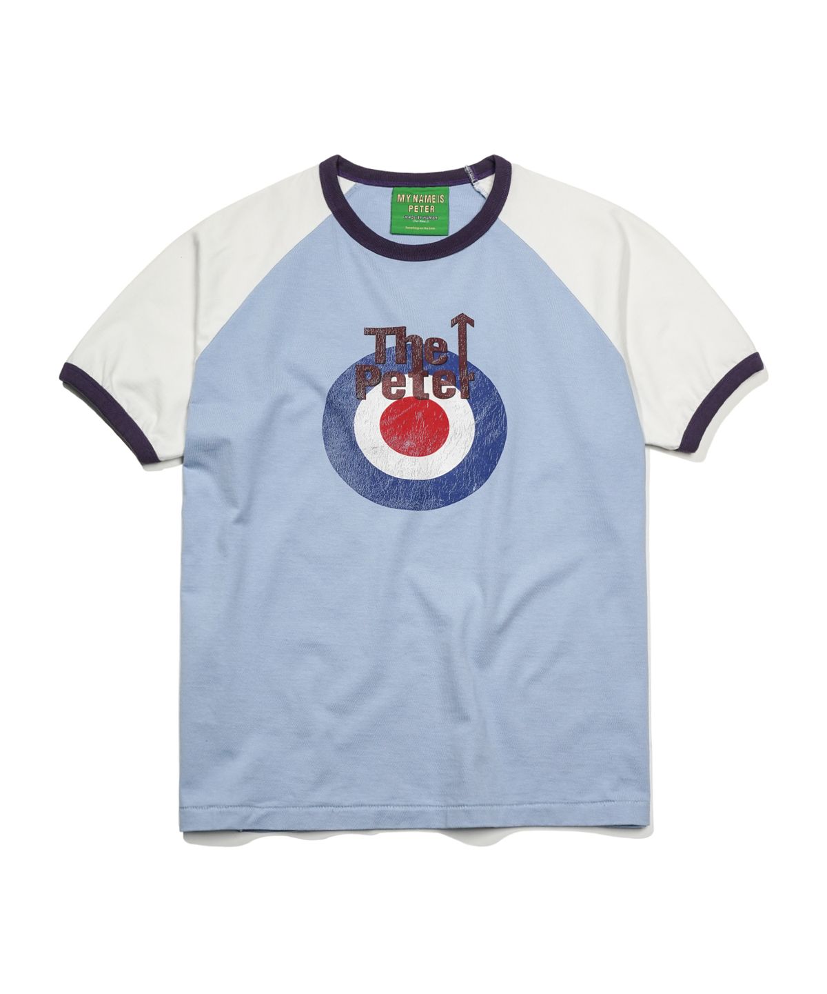 마이네임이즈피터(MYNAMEISPETER) THE PETER RINGER T-SHIRTS - SKY BLUE