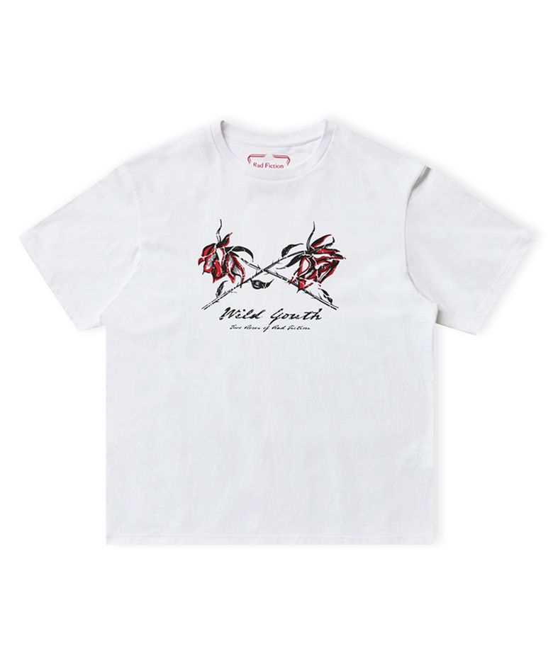 CYRIL WILD YOUTH ROSE T-SHIRT / WHITE