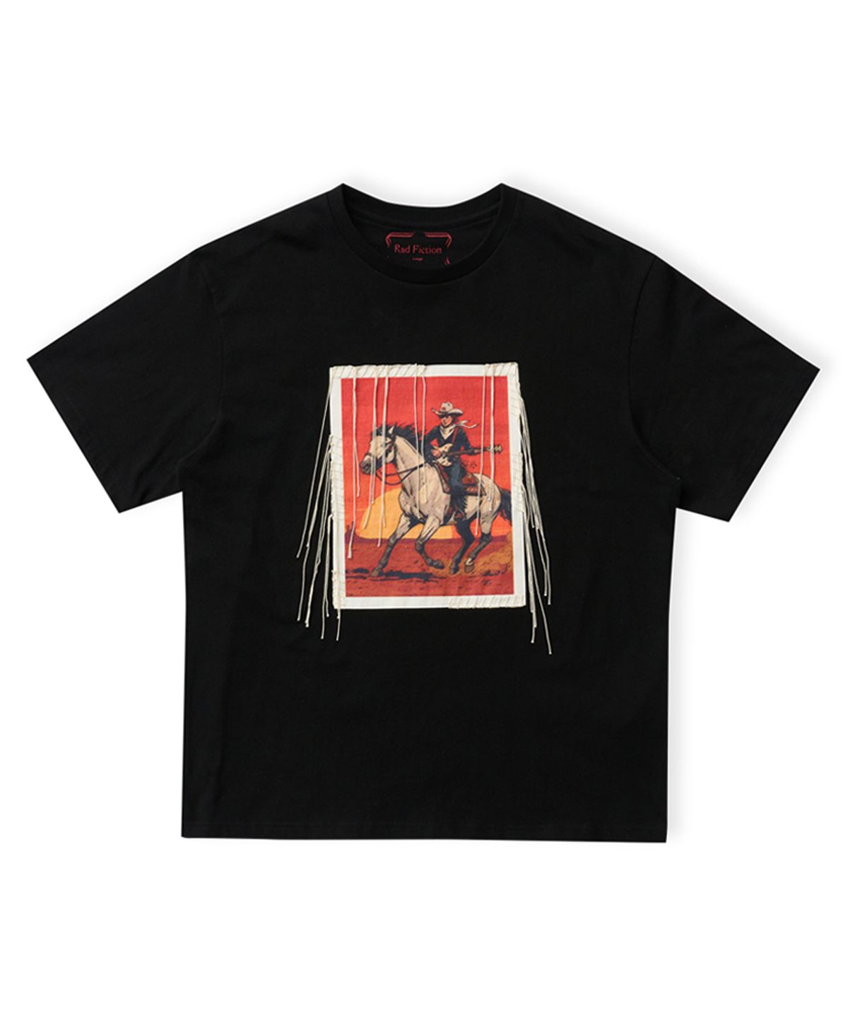 라드픽션(RAD FICTION) ZEV HAND STITCH WESTERN BOY T-SHIRT / BLACK