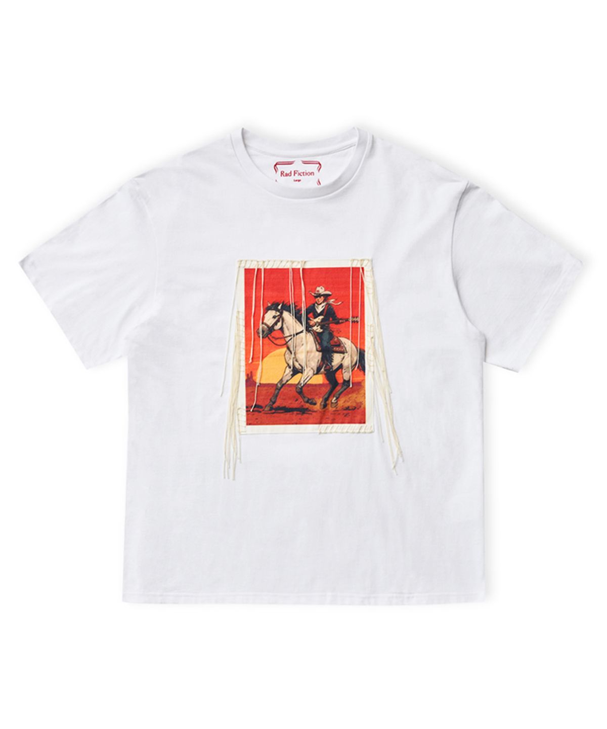 라드픽션(RAD FICTION) ZEV HAND STITCH WESTERN BOY T-SHIRT / WHITE