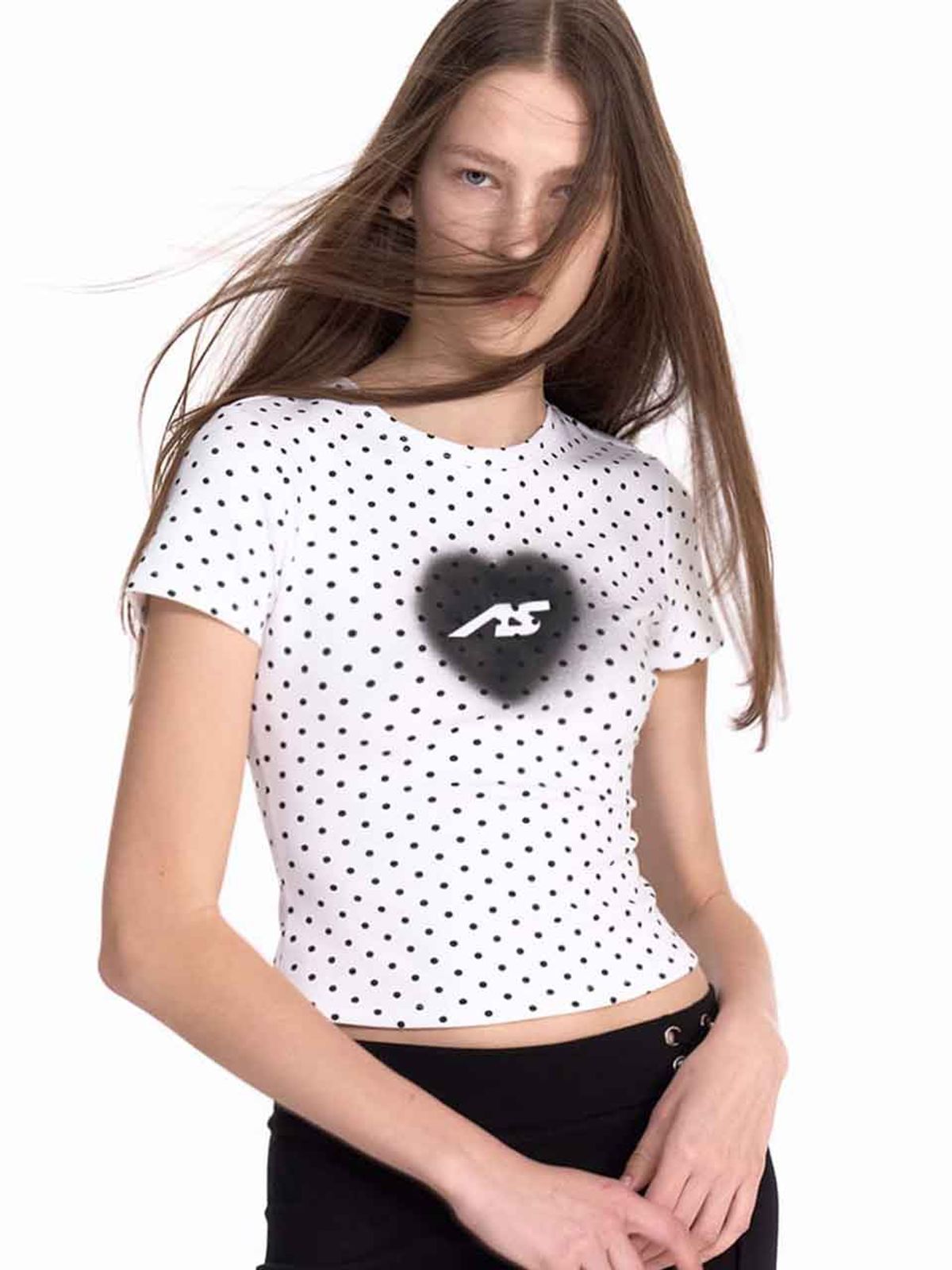 2000아카이브스(2000ARCHIVES) AS BABY TEE (POLKA DOT)