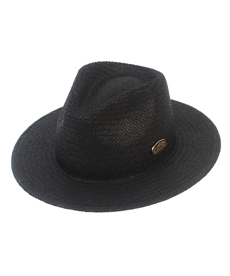 Summer Simple Black Fedora - Big Size 여름페도라