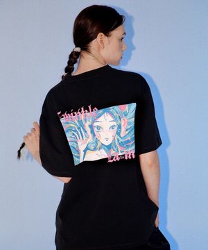 세이렌 세미오버핏 소로나 반팔 티셔츠 블랙 (KF2LTS004)