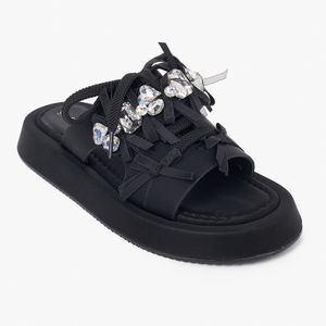 에디션 크리스탈 레이스 업 샌들 O55M163