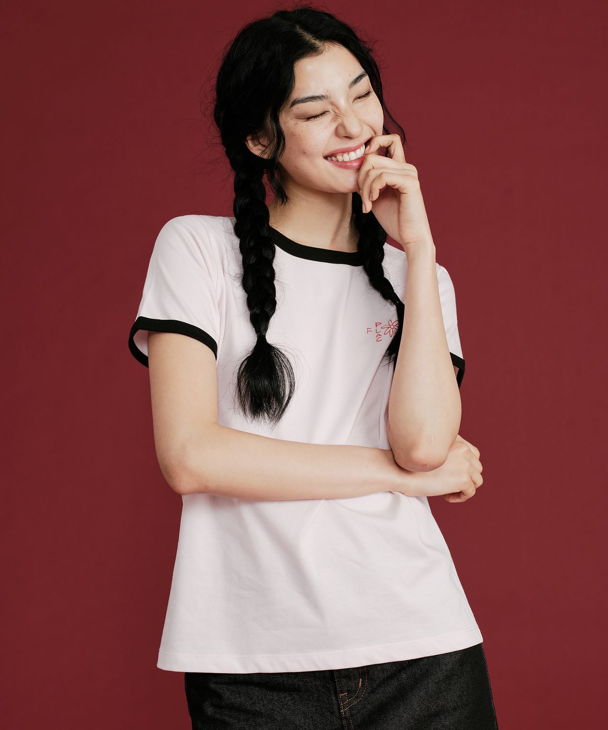 플랙 우먼(PLAC WOMEN) 플라워 반팔 티셔츠_3colors