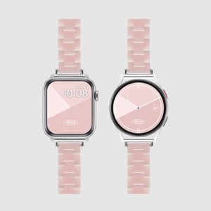 슬림 호마이카 애플워치 스트랩 2 울트라 2 SE2 갤럭시워치 6 호환 밴드 - 피치 핑크