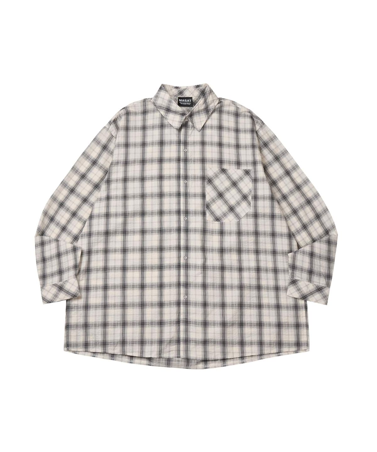 마사트(MASAT) Vintage Gemstone check shirt _ Off White