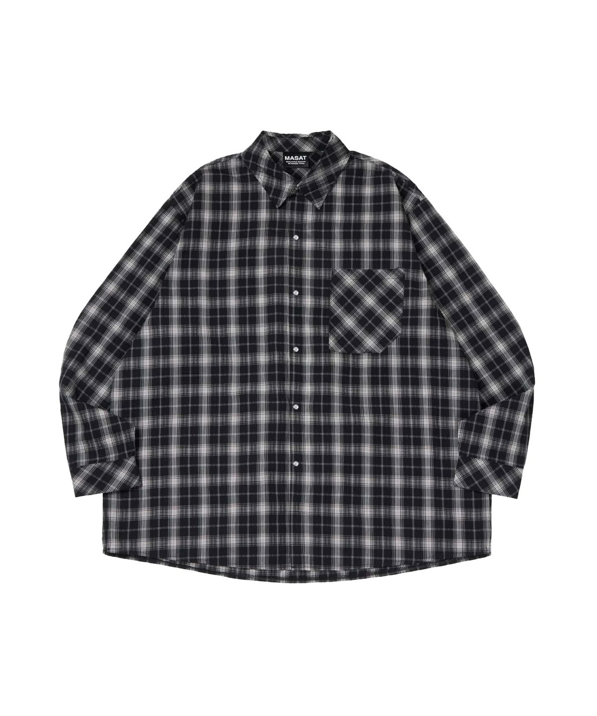 마사트(MASAT) Vintage Gemstone check shirt _ Black
