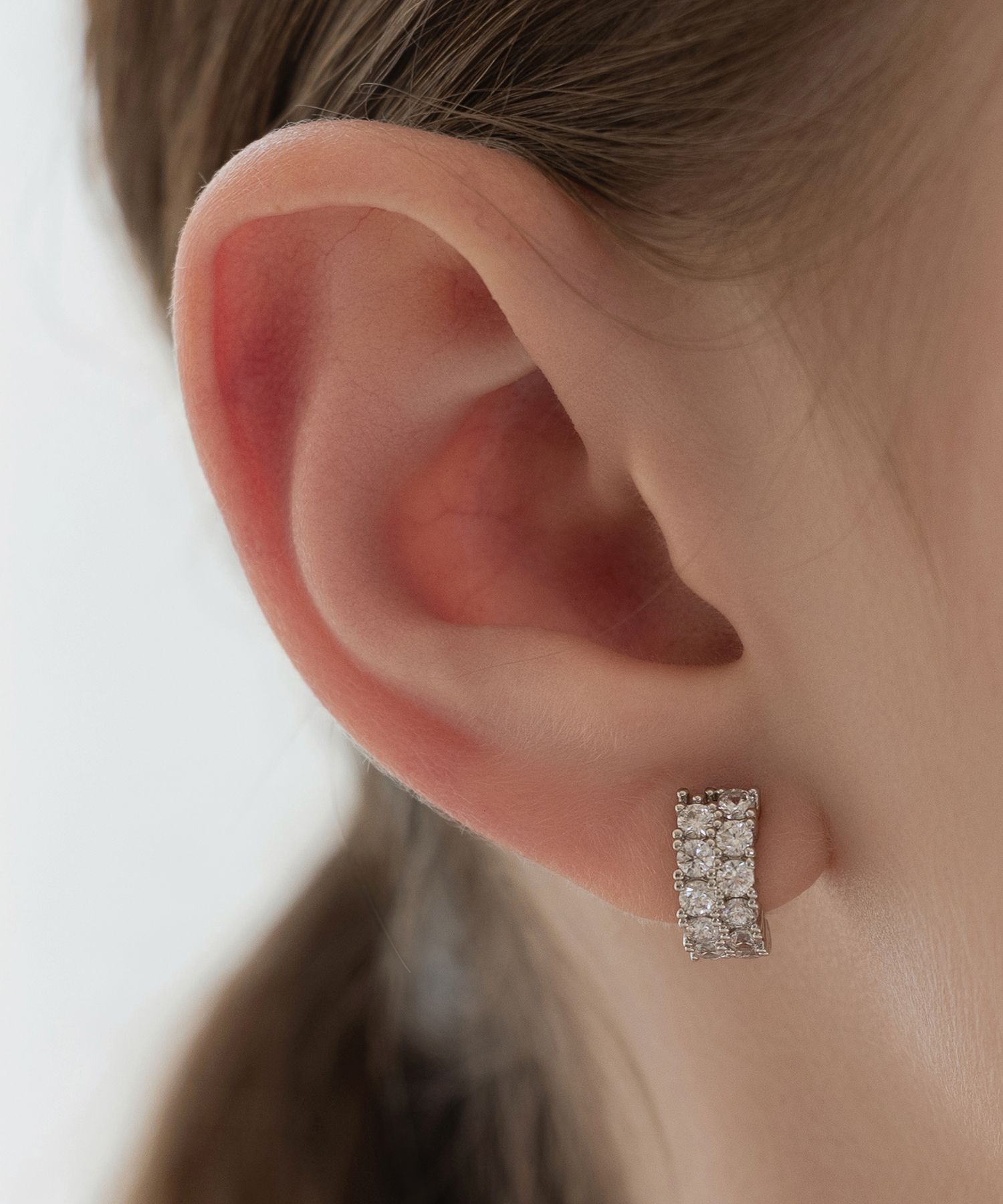 ☆TATIANA☆ Silver 925 Shine Hoop Earrings EC3057 MUSINSA | TATIANA (Silver 925) Dual Shine Hoop Earrings EC3167
