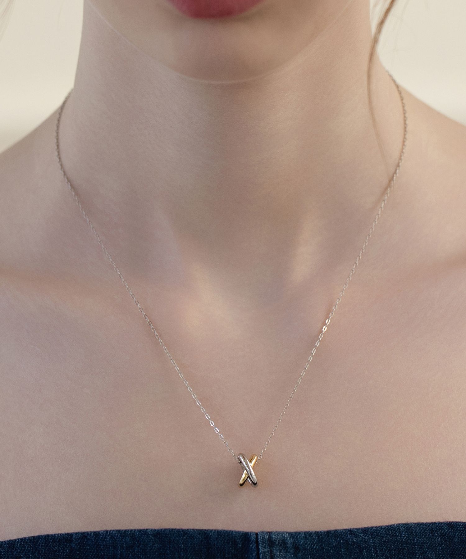国内発送[TATIANA]SILVER925 Intersect Point Pendant necklace MUSINSA | TATIANA (Silver 925) Intersect Point Pendant