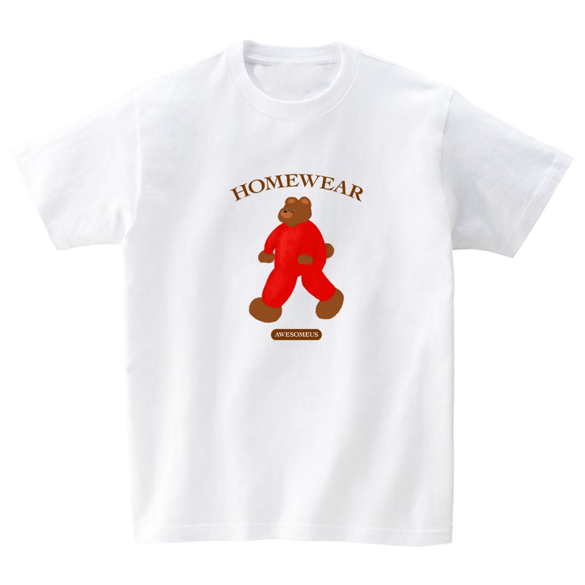 어썸어스(AWESOMEUS) Homewear bear T-SHIRTS_4COLOR