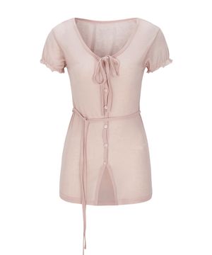 DOUBLE STRAP CARDIGAN-PINK