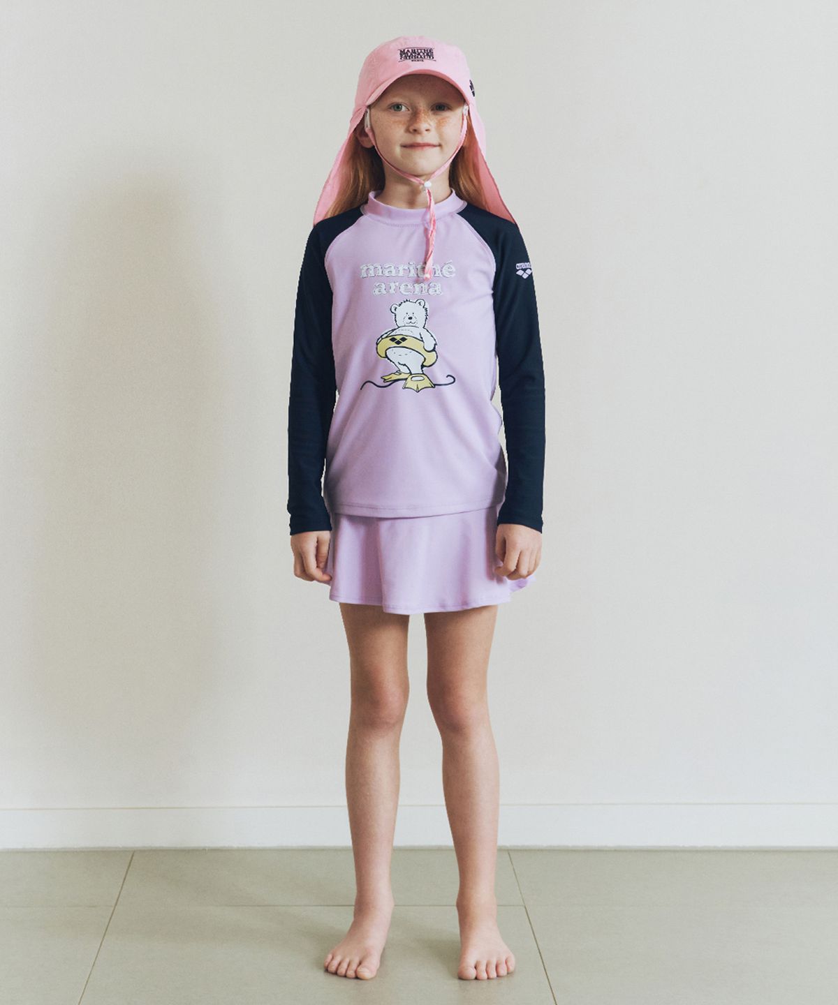 마리떼 키즈(MARITHÉ KIDS) MFG X ARENA ENFANT W RASH GUARD SET-UP purple pink