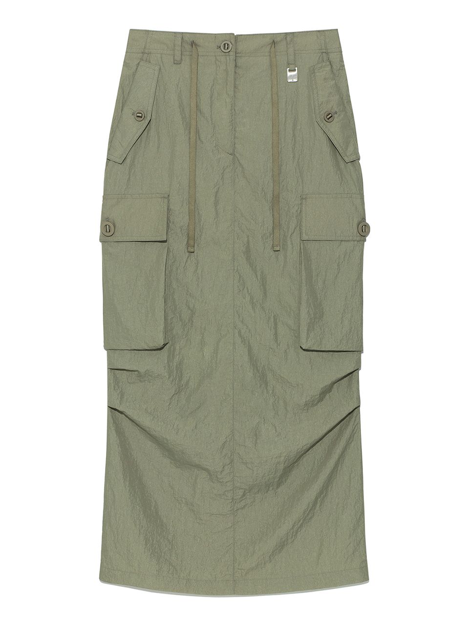 スカート [MATINKIM]string nylon cargo skirt in khaki MUSINSA | MATIN KIM STRING NYLON CARGO SKIRT IN KHAKI