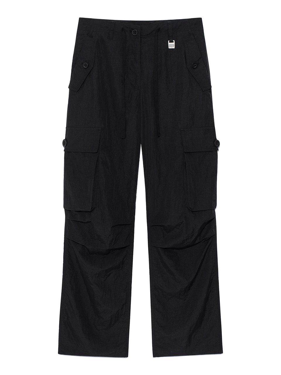 【MATIN KIM】ハン・ソヒ着用 STRING NYLON CARGO PANTS MUSINSA | MATIN KIM STRING NYLON CARGO PANTS IN BLACK