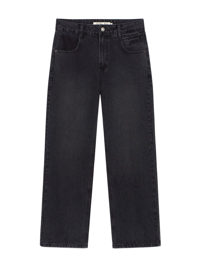 POCKET WASHED POINT DENIM PANTS IN BLACK