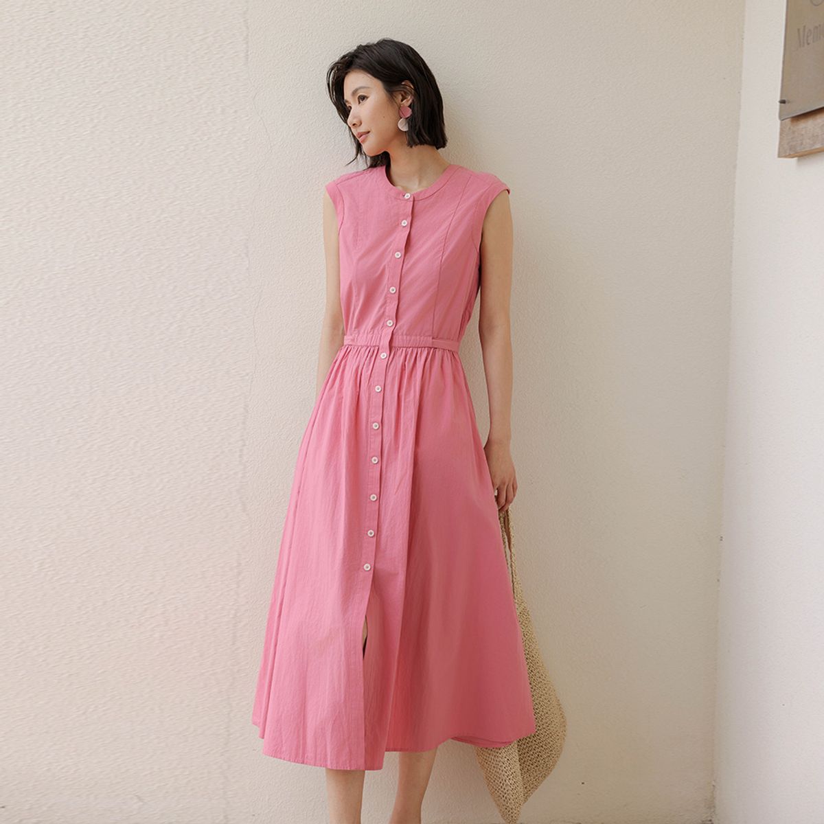 랭썬(LANGSON) LS_Cotton sleeveless vest dress