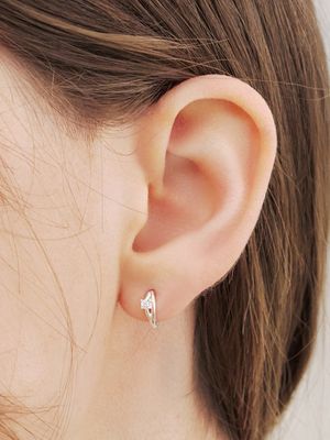 [silver925] twinkle cubic line earring