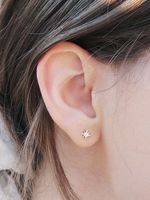 [silver925] dazzle star cubic earring