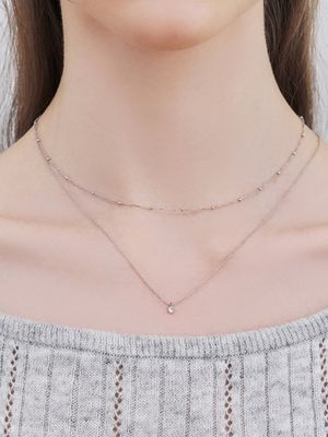 glare cubic layered necklace