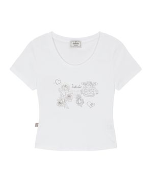 L CAKE TEE SLIM FIT-WHITE