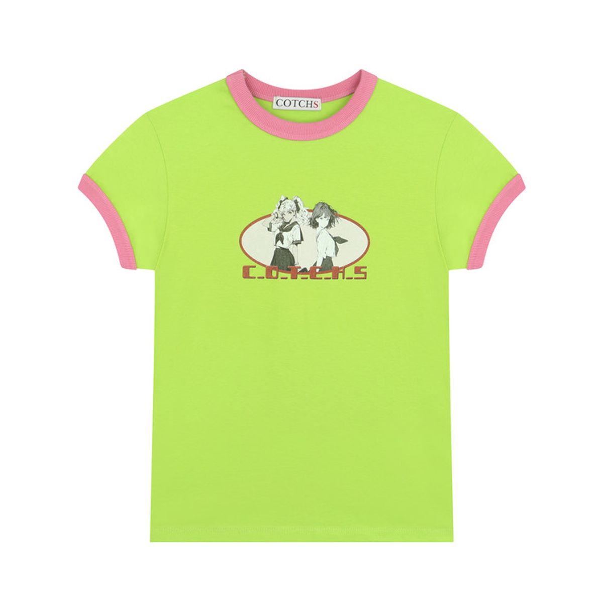카치스(COTCHS) GGIRLS RINGER TEE-GREEN